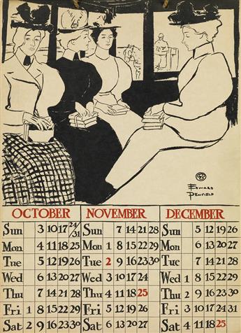 EDWARD PENFIELD (1866-1925). POSTER CALENDAR 1897. Complete calendar. 1896. 14x10 inches, 36x26 cm. R.H. Russell & Son, New York.